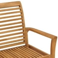 thumbnail image 4 of vidaXL Garden Bench Teak Brown Solid teak wood, 100% polyester fabric, 4 of 6