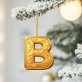 thumbnail image 6 of RXIRUCGD Gold 2D Acrylic Alphabet Christmas Ornament - 26 Initial Letter Pendants for Holiday Decor - Car Rearview Mirror Backpack Charm Decoration, 6 of 7