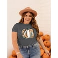 thumbnail image 5 of XCHQRTI Pumpkin Plus Size Women Tshirt Its Fall Yall Thanksgiving Short Sleeve Graphic Tees, 5 of 8