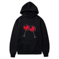 thumbnail image 5 of Plus Size Long Sleeve Hoodies for Women Fashion Crew Neck Unisex Sweatshirt with Pockets Casual Print Pullover Tops(Black,XXXL), 5 of 5