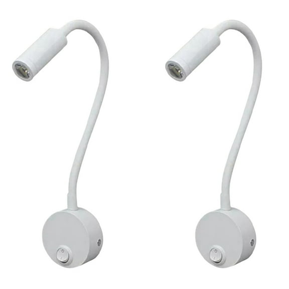 2X 3W Wall Mounted Reading Light Flexible Gooseneck LED Sconce Lamp for Bedroom, , Workbench, Studio Reading Lamp