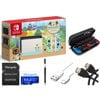 Nintendo Switch Animal Crossing New Horizons Edition 32GB Console with Mazepoly 64GB Memory Card, Mazepoly PU Travel Case with 31 Cards Storge, USB Type-C Cable, HDMI Cable and 2 in 1 Stylus Pen