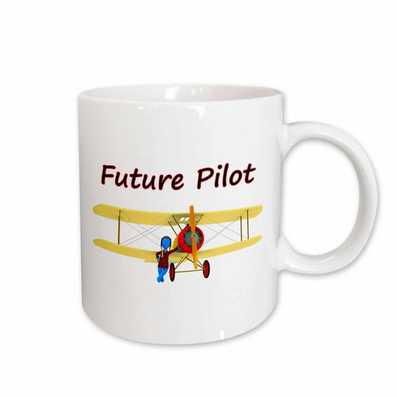 3drose, a Cute Future Pilot for Any Kid Who Dreams of Flying Airplanes., 11oz Mug