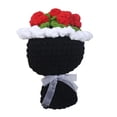 thumbnail image 2 of Ramo de flores de punto, flores artificiales para cumpleaños, bodas, día del maestro. Negro, 2 of 9
