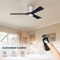 thumbnail image 4 of Matthews Fan Company IR3HLK-BW-BK-42 Irene 42" Barn Wood Hugger Ceiling Fan with 3 Matte Black Blades, Integrated LED Light Kit, Remote Control, Indoor/Outdoor Damp Rated, 4 of 6