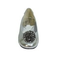 thumbnail image 2 of FUZZY Andie Women Extra Wide Width Metallic Slip On Flats SILVER 9.5, 2 of 6