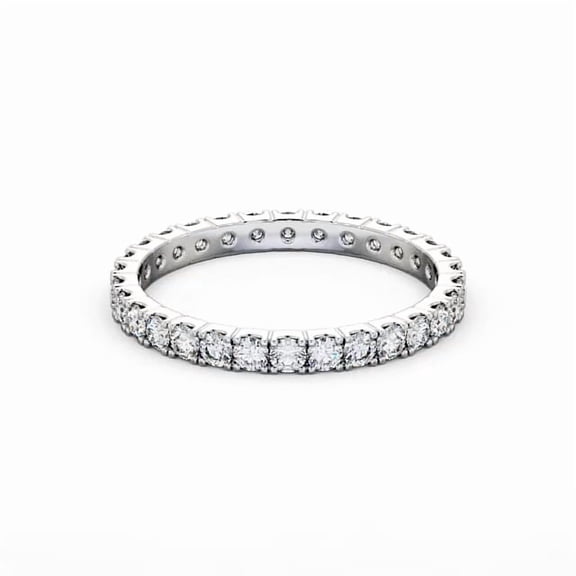 Spot Jewel 2.9 Ct Full Eternity Round Cut Lab Created Diamond Ring - 14K White Gold Plated Engagement Ring for Women - Forever Diamond Ring for Women's - 23rd Anniversary Gifts Not Too Expensive