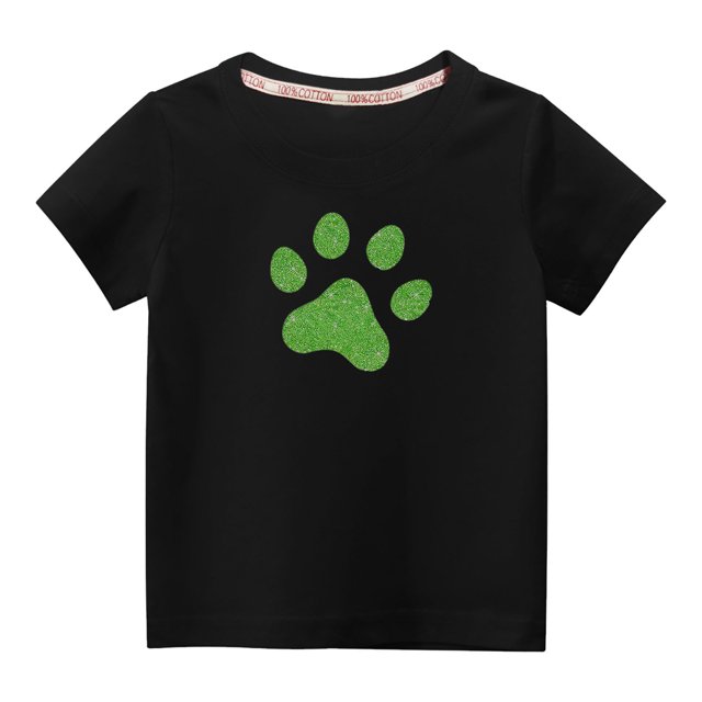 MeetoTime T-shirt en Coton pour Tout-Petits Garçons Filles Mignon Col Rond Imprimé Manches Courtes 3-10 Ans