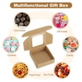 thumbnail image 6 of 60Pcs Kraft Soap Boxes, 3 x 3 x 1.2Inch Mini Kraft Treat Boxes with Clear Windowfor Party Treats Packaging (Brown), 6 of 7
