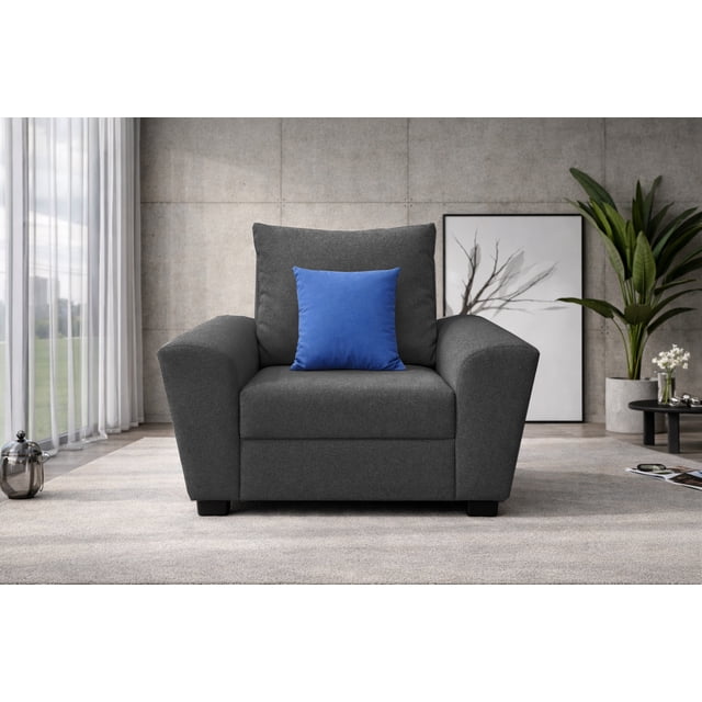 Sillon 1 plaza El Bazar Store Islandia Lino Gris Oxford Modular Moderno Sala