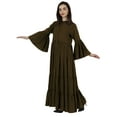 thumbnail image 2 of Bimba Muslim Dress With Hijab For Women's Solid FlaredSleeve Islamic Abaya Prayer Dress, 2 of 7