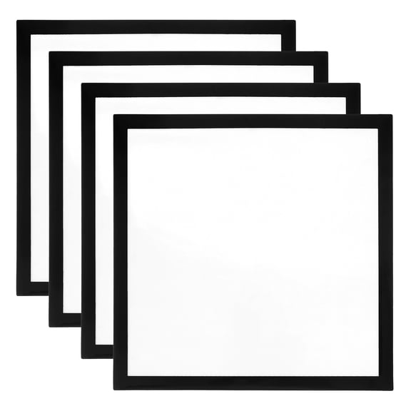 Uxcell 11" x 11" Inch Magnetic Self Adhesive Diamond Frames Suitable for 10" x 10" Picture, Black 4Pcs