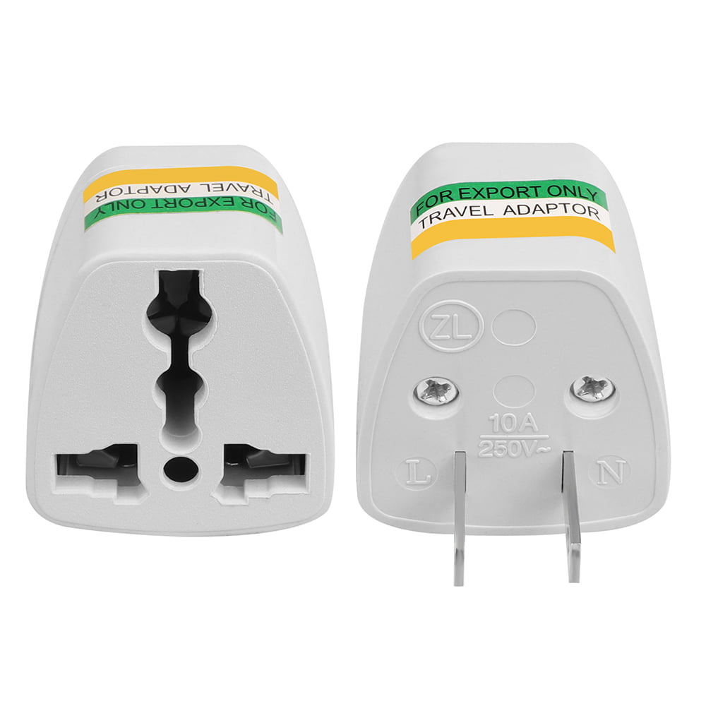 Mode 3pin 250V 10A EU/UK/AU To US/CA Converter Power Plug Adaptor Socket Plug 