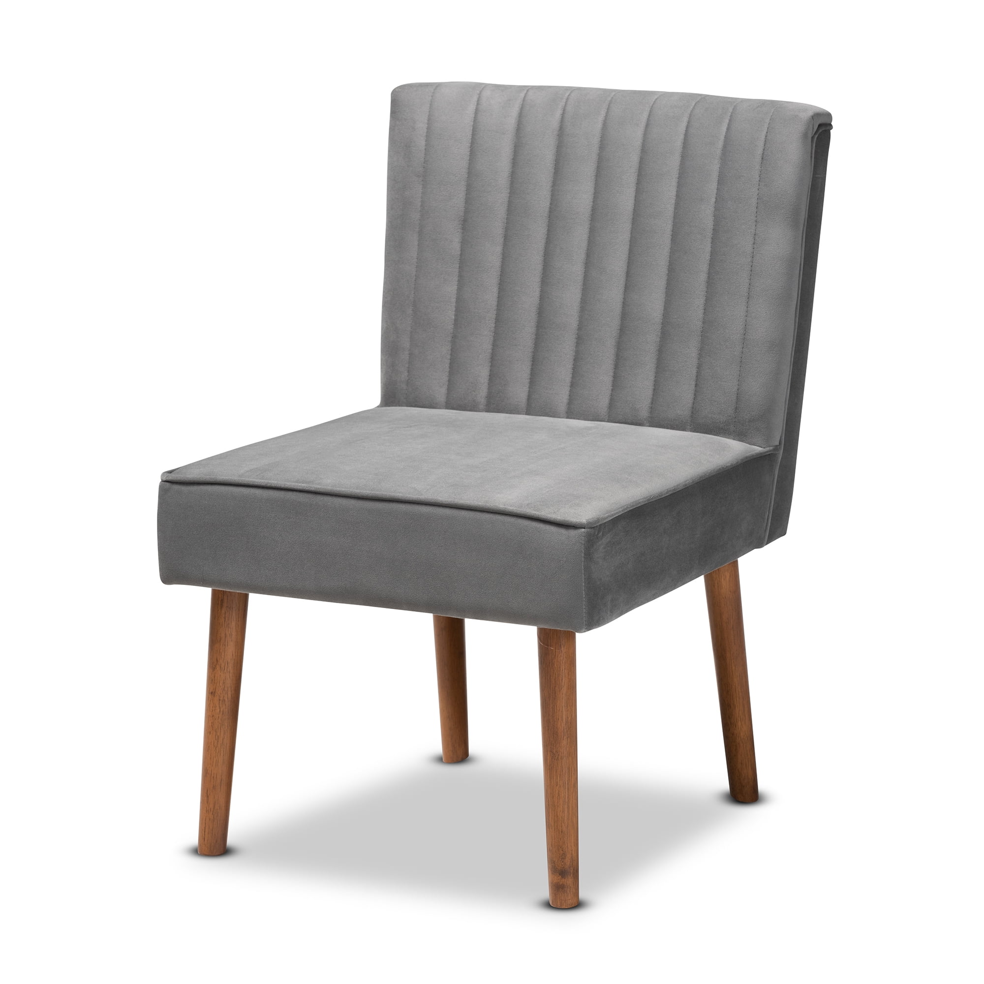 Baxton Studio Alvis Mid-Century Dining Nook Set, 5-Piece, Walnut Brown