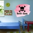 thumbnail image 1 of Personalized Signs Wall Decals for Bedroom - Pirate Bones Poison Tattoo Treasure Ship Wall Sticker Decal With Easy Installation Instructions Custom Name Sticker - Size: 20 In x 16 In, 1 of 5