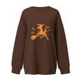 thumbnail image 5 of Inverlee Halloween Sweatshirts Women Plus Size Pumpkin Ghost Print T-shirt Work Crewneck Sweatshirt Long Sleeve Tunic Pullover Tops Halloween Clothes, 5 of 5