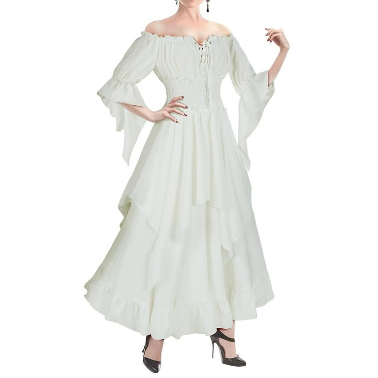 chinese dress ladies Kimber Long Sleeved Layered Renaissance Boho Dress