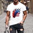 thumbnail image 2 of LWITHSZG Big and Tall Patriotic Shirts for Men American Flag Short Sleeve Graphic Tees Summer Going Out Tops 4th of July Outfits M-5XL, 2 of 5