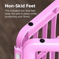 thumbnail image 3 of 24" Plastic Exercise Pen, 4-Panel Puppy Playpen with Door, Portable Pet Fence for Backyard, Home, Apartment, Garden, Yard, Easy Assemble, Pink, 3 of 5