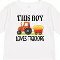 thumbnail image 4 of Inktastic Farming Cute Boy Loves Tractors Boys Long Sleeve Toddler T-Shirt, 4 of 5