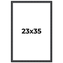 23x35 Frame Black Real Wood Picture Frame Width 1.25 inches | Interior Frame Depth 0.5 inches |