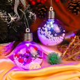 thumbnail image 4 of 6 piezas de bolas de Navidad LED transparentes para colgar adornos de bolas para árbol de Navidad, decoraciones para fiestas de cumpleaños y bodas, 4 of 5
