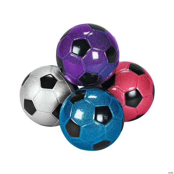 2 1/ 4inch Mini Rubber Metal Soccer Handball - 24 pieces