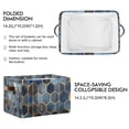 thumbnail image 2 of Yayeee Canvas Storage Basket with Handles for Shelves Fabric Bins Closet Organizer, Elegant Hexagon Pattern, 2 of 8