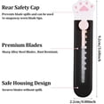 thumbnail image 2 of Kawaii Box Cutter Set For Cutting Plastic Packaging Boxes Tapes, Handy Tool With Cute Kitty Paw Design Retractable Knives Mini Cute Pocket Knife For Office DIY Projects (3PCS), 2 of 8