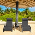 thumbnail image 3 of LAZY BUDDY 3pcs Aluminum Chaise Lounge Chairs Set, Outdoor Patio Recliner Adjustable Lounge Chair, 330lbs Max Load, 3 of 10