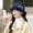 Navy, variant on Elegant Blend Skull Cap Bucket Hat for Women Wide Curved Brim with Decorative Details Dress Cap for Winter Outings Garden Parties Museum Visits and Afternoon Teas
