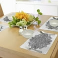 thumbnail image 4 of Ambesonne Black White Place Mats Set of 4, Circular Celtic Knot, Standard Size, Black White, 4 of 6