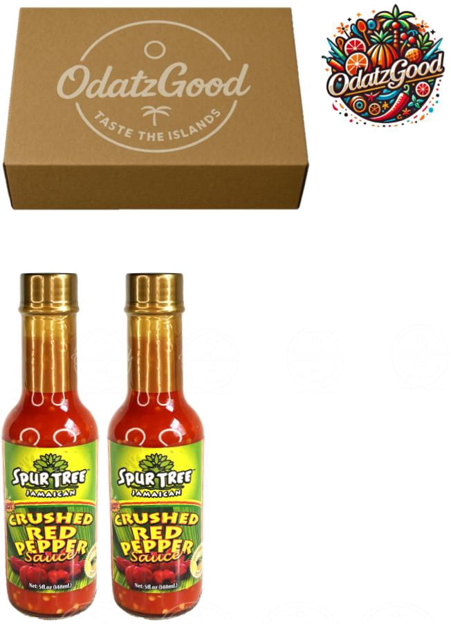 Spur Tree Crushed Red Pepper 5oz (148ml) 2-Pack – Product of Jamaica – Curated & Packaged by ODatzGood