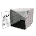 thumbnail image 3 of Hummingbird Dog Crate Cover, Soft Colored Tranquil Pattern of Birds Dream Catchers Hibiscus, Easy to Use Pet Kennel Cover for Medium Large Dogs, 35" x 23" x 27", White Blush and Rose, by Ambesonne, 3 of 6