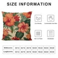 thumbnail image 5 of JEUXUS  Hawaiian Flower Throw Pillow Cover Tropical Leaves and Flowers Decorative Pillow Case Cushion Cover Home Sofa Decor Pillow Cover, 5 of 5