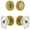Satin Brass, variant on Viaggio Clomltsta_Combo_234 Motivo Solid Brass Single Cylinder Keyed Entry Door Knob Set