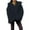 Navy, variant on Women's Faux Fur Double Faced Plush Coat, Thickened Long Sleeve Cardigan, Warm Winter Open Front Jacket, Soft Lined Outerwear, Cozy Oversized Lapel Coat White XL
