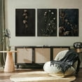 thumbnail image 2 of 3pcs Moody Flower Canvas Wall Art Minimalist Wildflower Wall Decor Dark Dried Pictures Black Flower Botanical Prints Posters Modern Artwork for Living Room Office Bedroom, 2 of 6