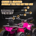 thumbnail image 7 of Kerry Yoo SAT5 24V Kids ATV, Licensed Can-am 4 Wheeler for Kids, Children Electric Car, 2 Seats, Parental Handle, Suspension, Safety Belt, Music-Pink, 7 of 7