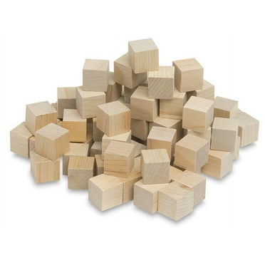 Hygloss Wooden Blocks - Pkg of 72, 3/4" Cubes