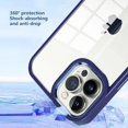 thumbnail image 4 of Entronix Funda Transparente para iPhone 15 Pro: Carcasa con Marco Cromado, Color Azul Marino, 4 of 7