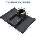 thumbnail image 2 of ShenFei Sofa Tray (black), Sofa Cup Holder Tray, Multi-functional Silicone Sofa Cup Holder Tray, Silicone Sofa Tray For Drinks, Snacks, Cell Phones, Etc., 2 of 5
