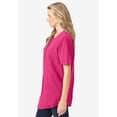 thumbnail image 4 of Woman Within Plus Size Short-Sleeve Crinkle Shirt, 4 of 6