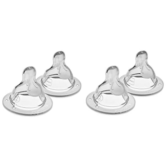 MAM Bottle Nipples Medium Flow Nipple Level 2, for 2 Months, SkinSoft Silicone Nipples for Baby Bottles, Fits All MAM Bottles, 4 Pack