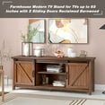 thumbnail image 3 of Modern TV Stand Cabinet, Farmhouse TV Stand for TVs up to 65", Television Stand Entertainment Center Console Table for Living Room, Universal TV Stand for Home, 57 Inch, Brown, Q9597, 3 of 13