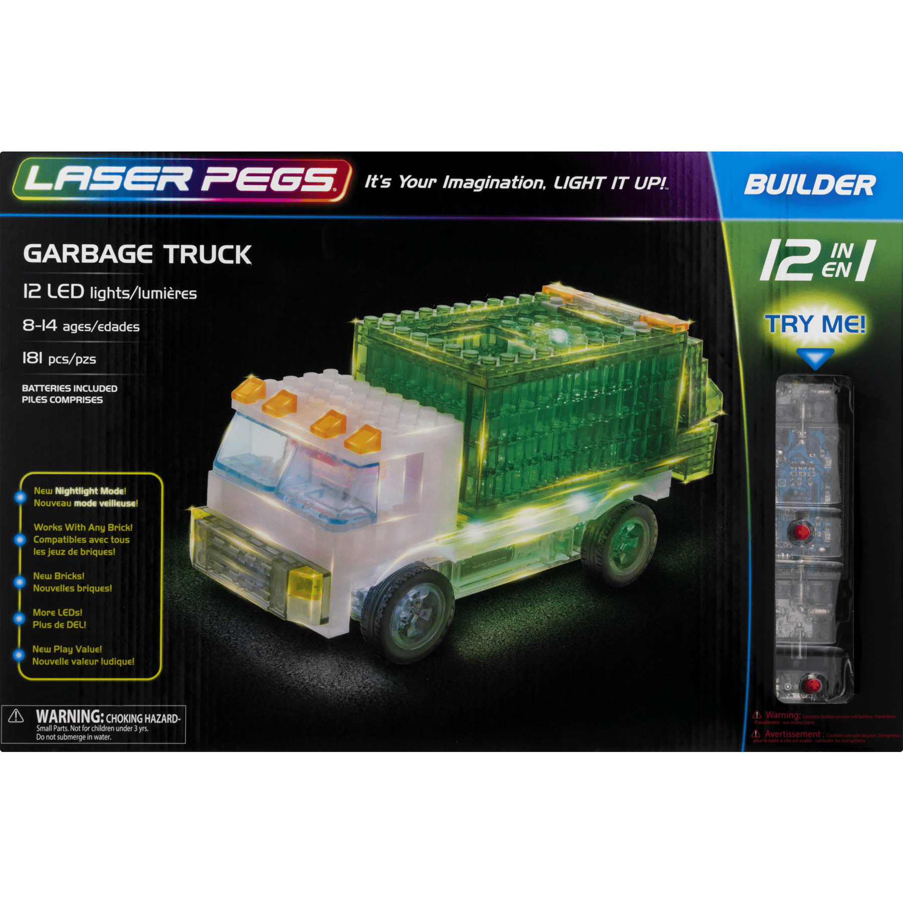 laser pegs garbage truck