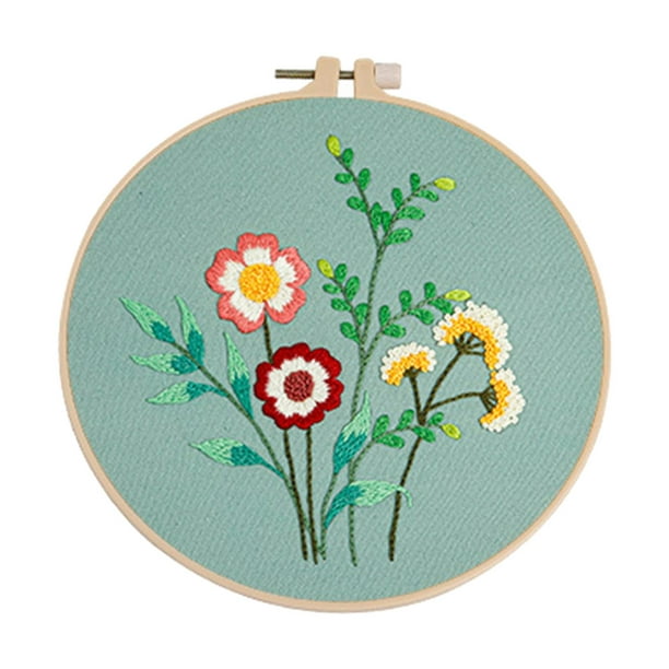 Embroidery Stitch Embroidery Cloth with Pattern Follow Instructions Color  Threads Art Making DIY for Beginners , 3 Fragrant 3 