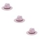 thumbnail image 1 of Sonducket Sombrero con hebilla de cinturón Vestido de moda de otoño Gorros de ala ancha Cálido Lana Mujeres Vaquero Niños Iglesia Fiesta Rosa Type1 NO1, 1 of 6
