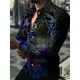 thumbnail image 1 of 2024 nueva moda masculina social de lujo de bola de manga larga de solapa de un solo pecho camisa de impresión casual de diseñador para hombres ropa superior, 1 of 6