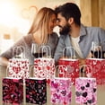 thumbnail image 4 of Valentines  Bags 12 count Valentines Day Paper Bags with Handles Love Heart Shaped  Goodies Bag for Valentines Day Party Favors Class Baggies Pouch, 4 of 6